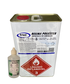 KIT RESINA LAMINAÇÃO C/ CAT -  5Kg