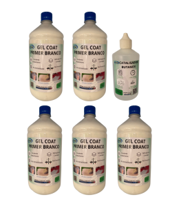 KIT GEL COAT PRIMER BRANCO C/ CATALISADOR - 5KG