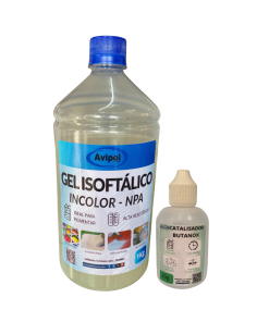 KIT GEL COAT ISOFTÁLICO INCOLOR -1KG