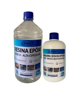 RESINA EPOXI 1030-X/1230 - ALTA ESPESSURA E MÁXIMA TRANSPARÊNCIA - 1,35KG