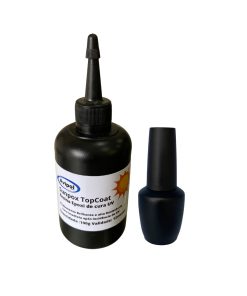 KIT SUNPOX TOPCOAT 100G E FRASCO DE VIDRO COM PINCEL